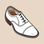 brown and white cap-toe oxford shoes image